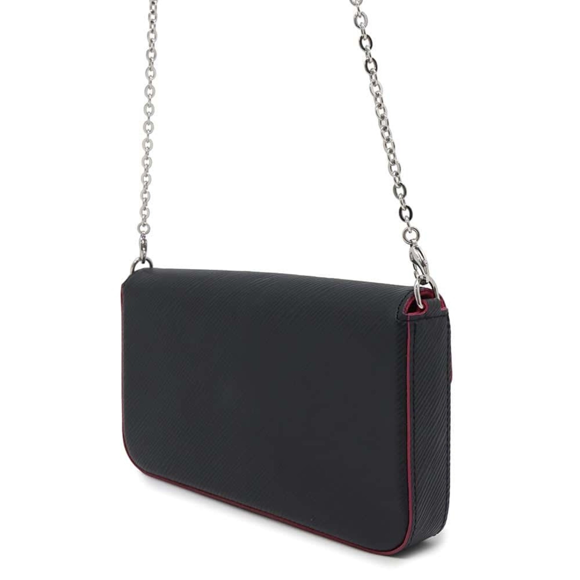 Louis Vuitton Felicie, Black, Leather, clutch