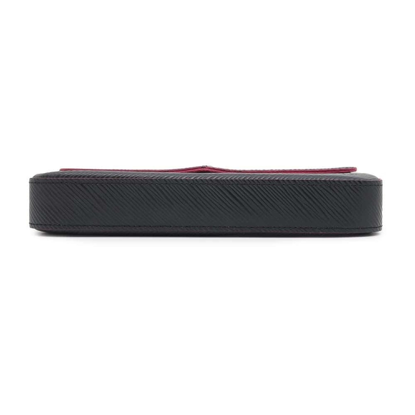 Louis Vuitton Felicie, Black, Leather, clutch