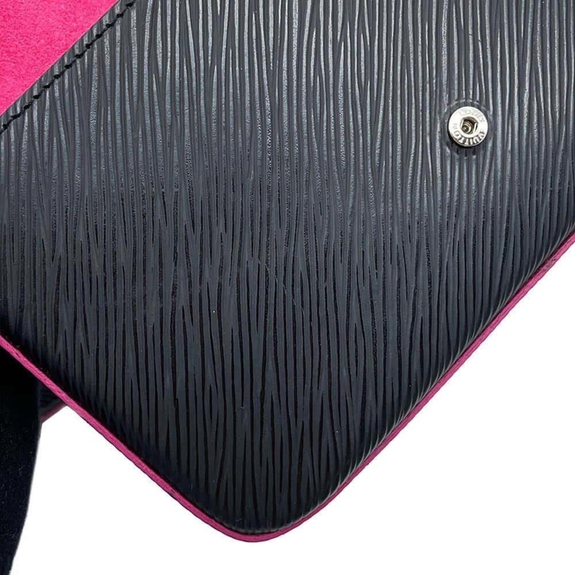 Louis Vuitton Felicie, Black, Leather, clutch