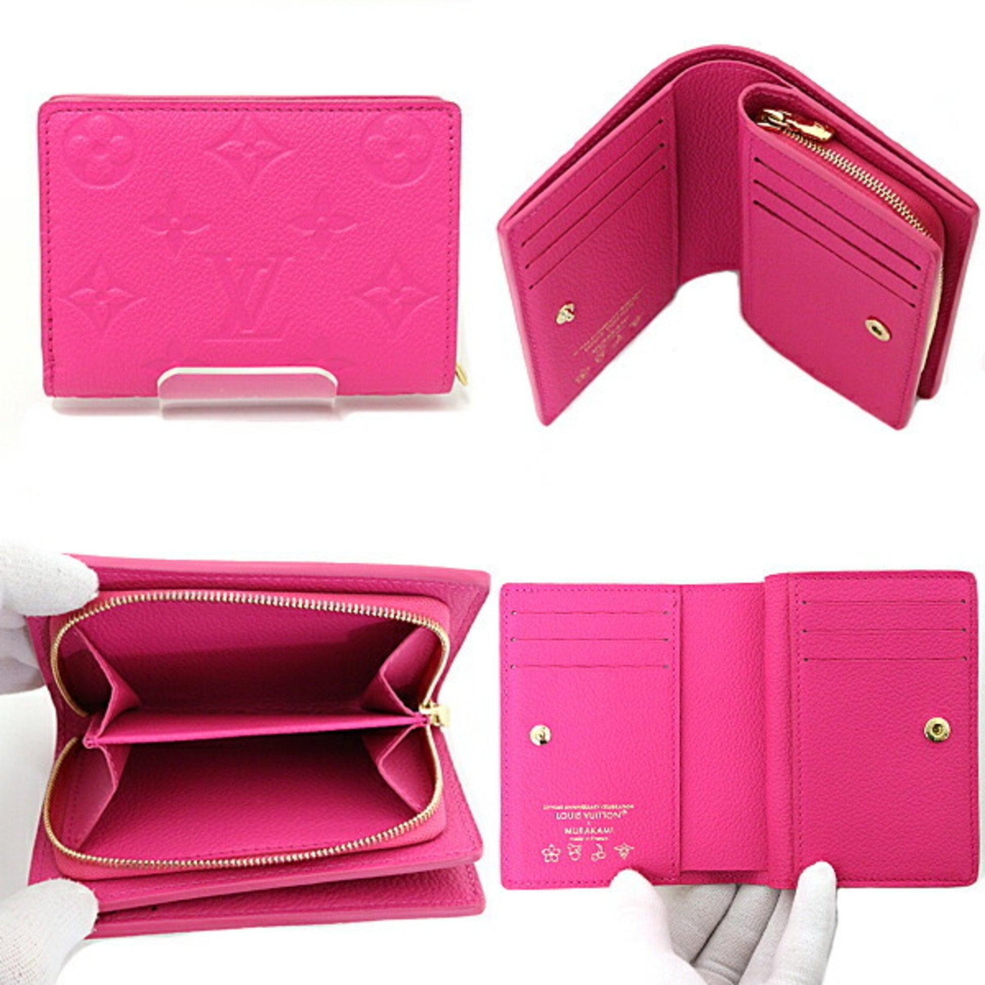 Louis Vuitton Cléa, Pink, Leather, wallet