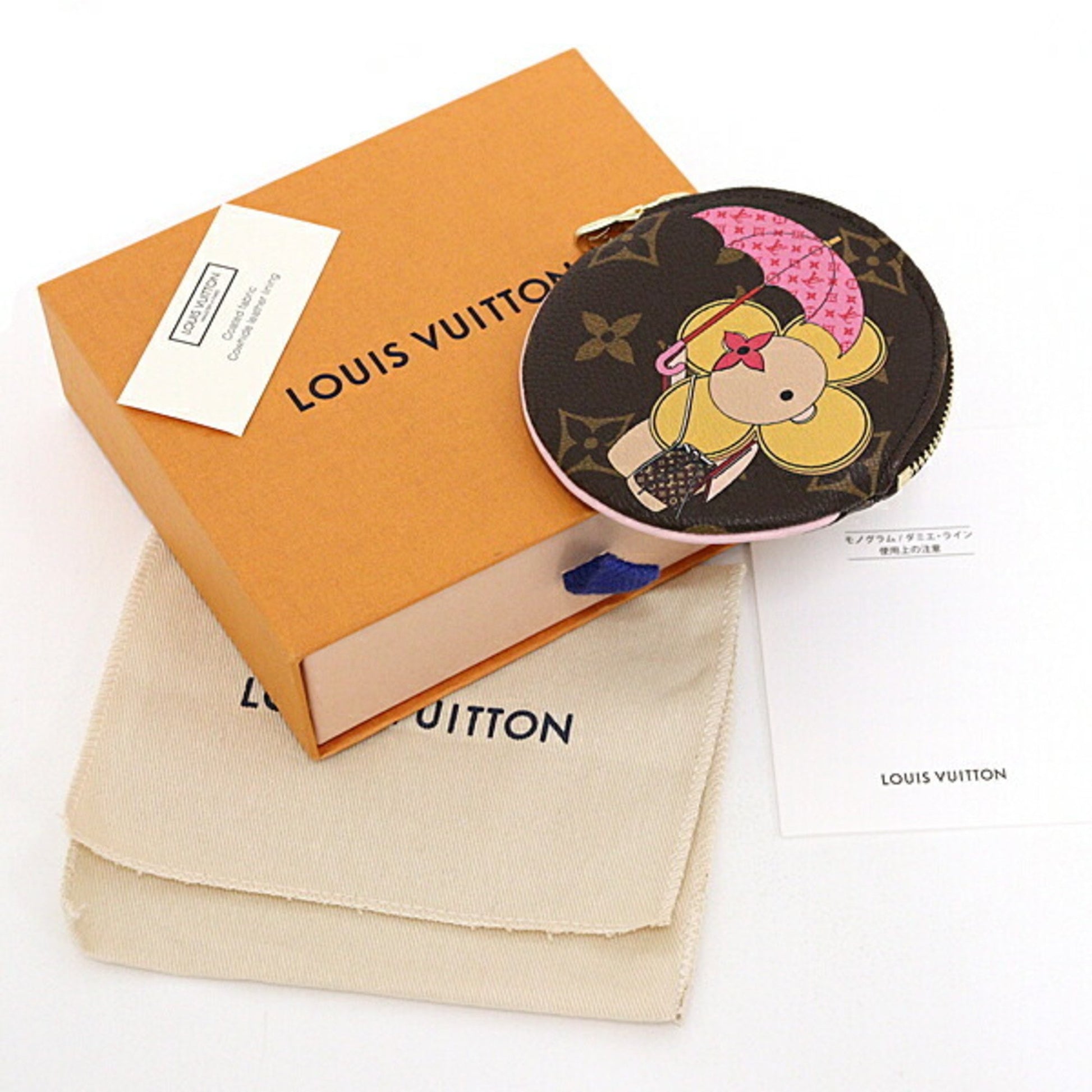 Louis Vuitton Coin purse, Brown, Canvas, wallet