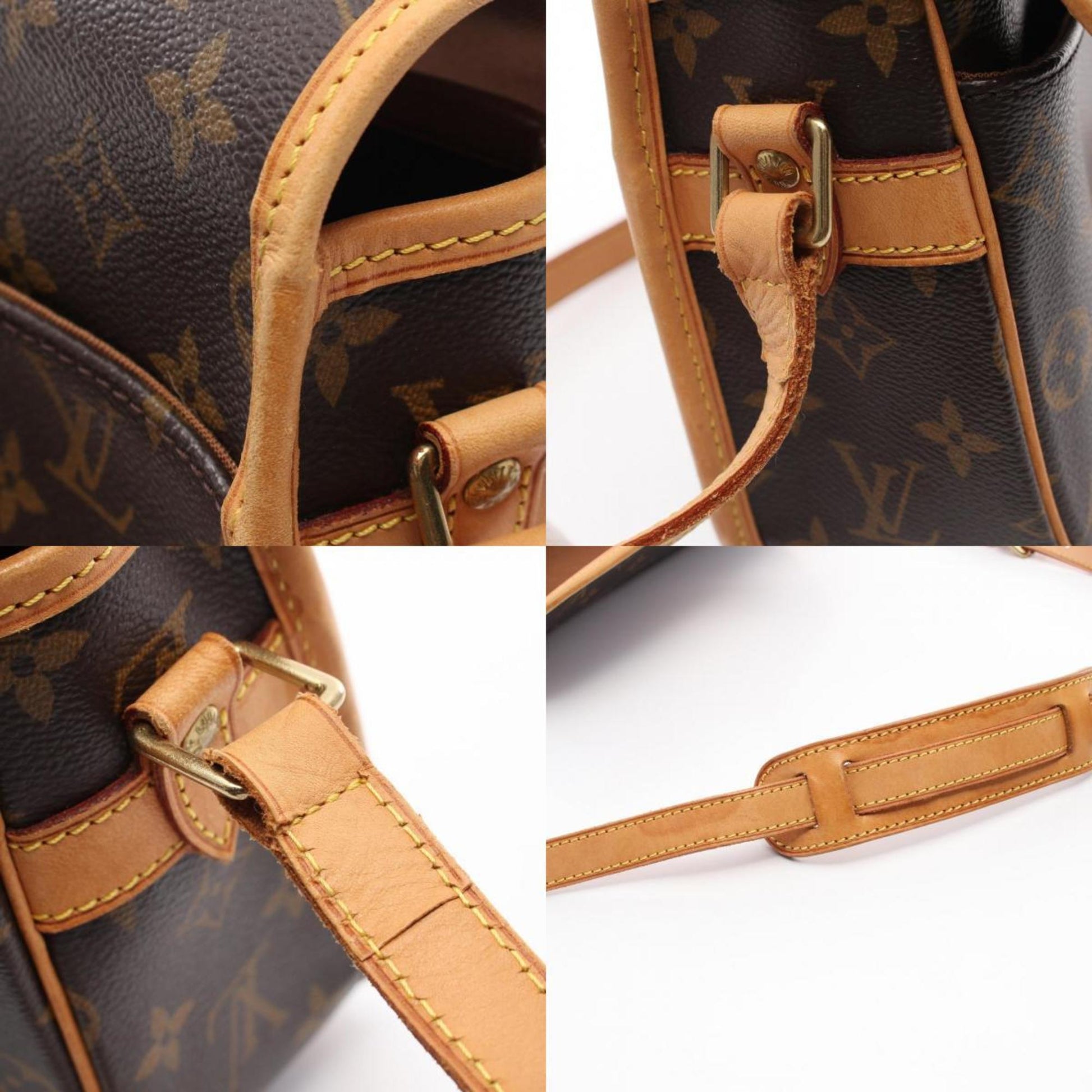 Louis Vuitton Sologne, Brown, Canvas, shoulder