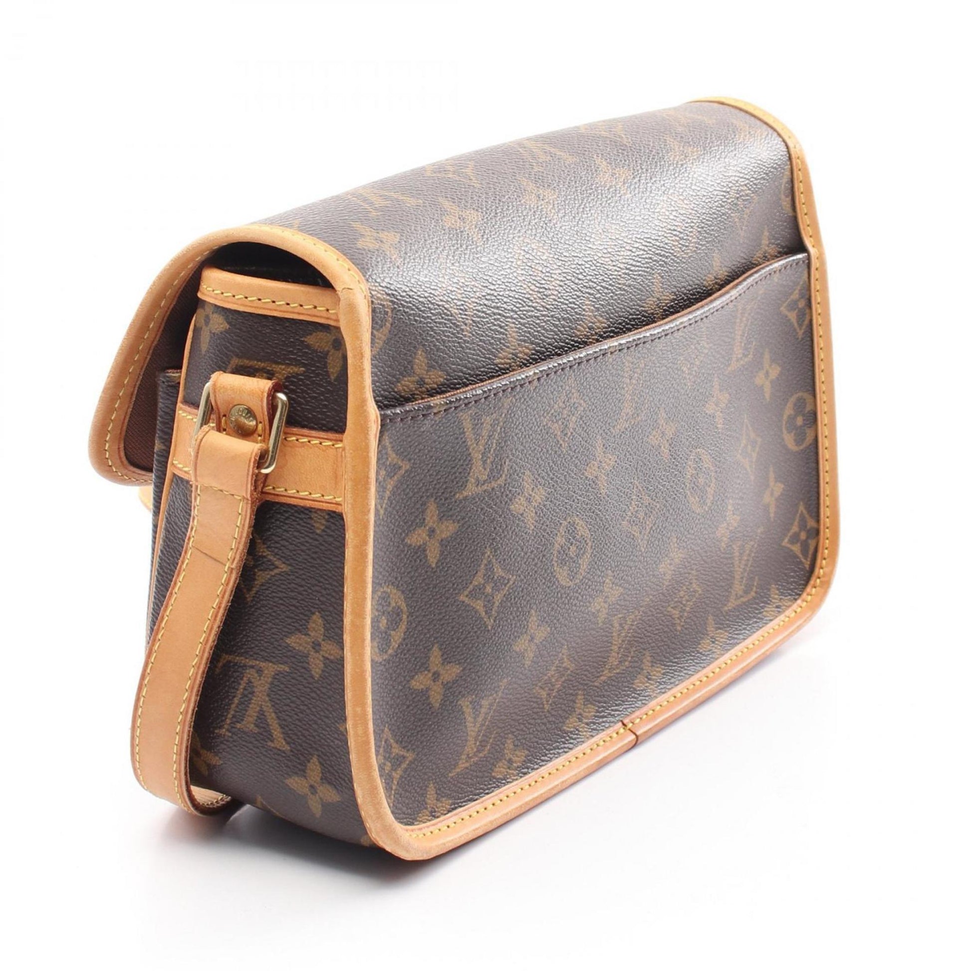 Louis Vuitton Sologne, Brown, Canvas, shoulder
