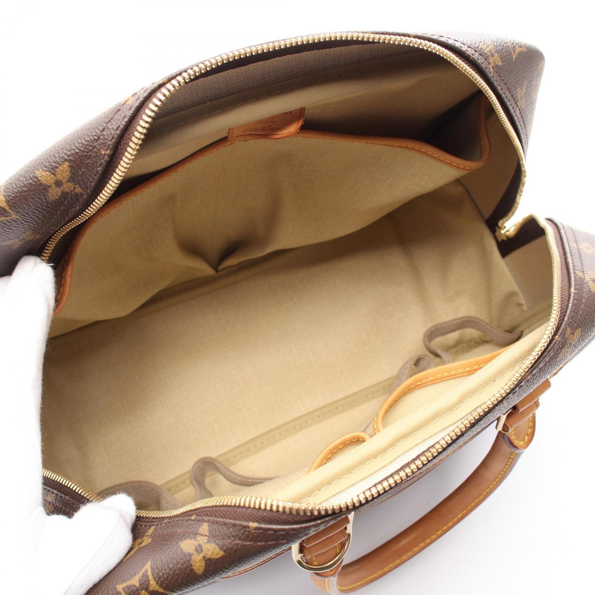 Louis Vuitton Deauville, Brown, Canvas, handbag