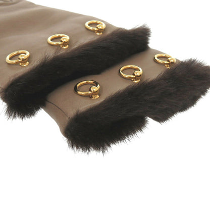 Hermès, Brown, Leather, gloves