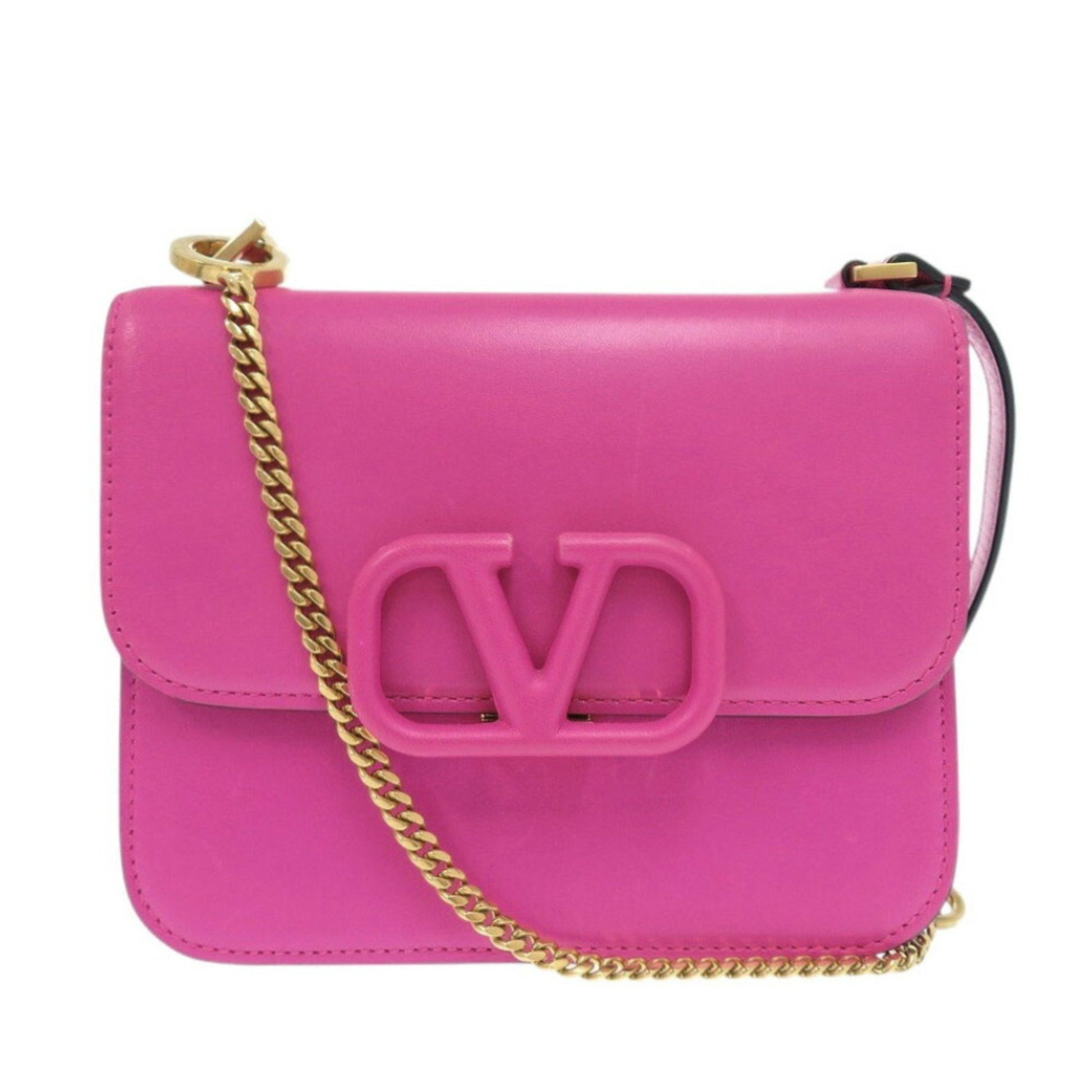 Valentino Garavani VSLING, Pink, Leather, shoulder