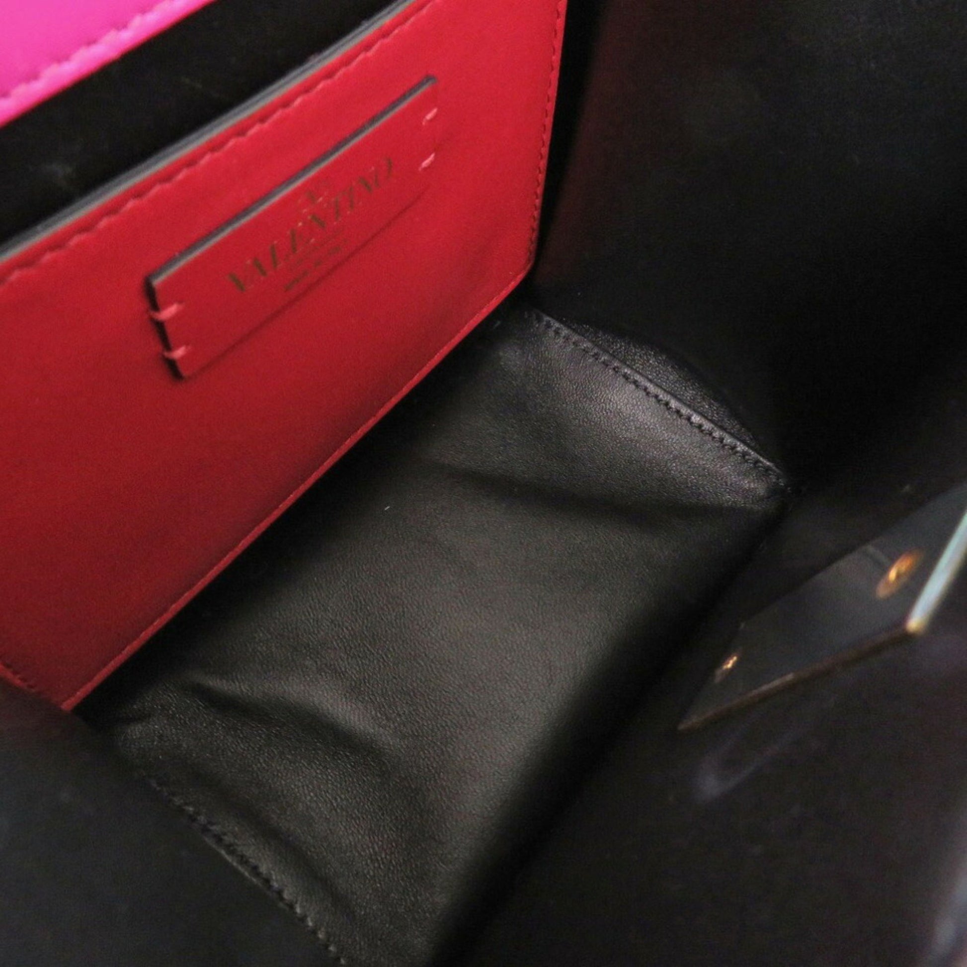 Valentino Garavani VSLING, Pink, Leather, shoulder