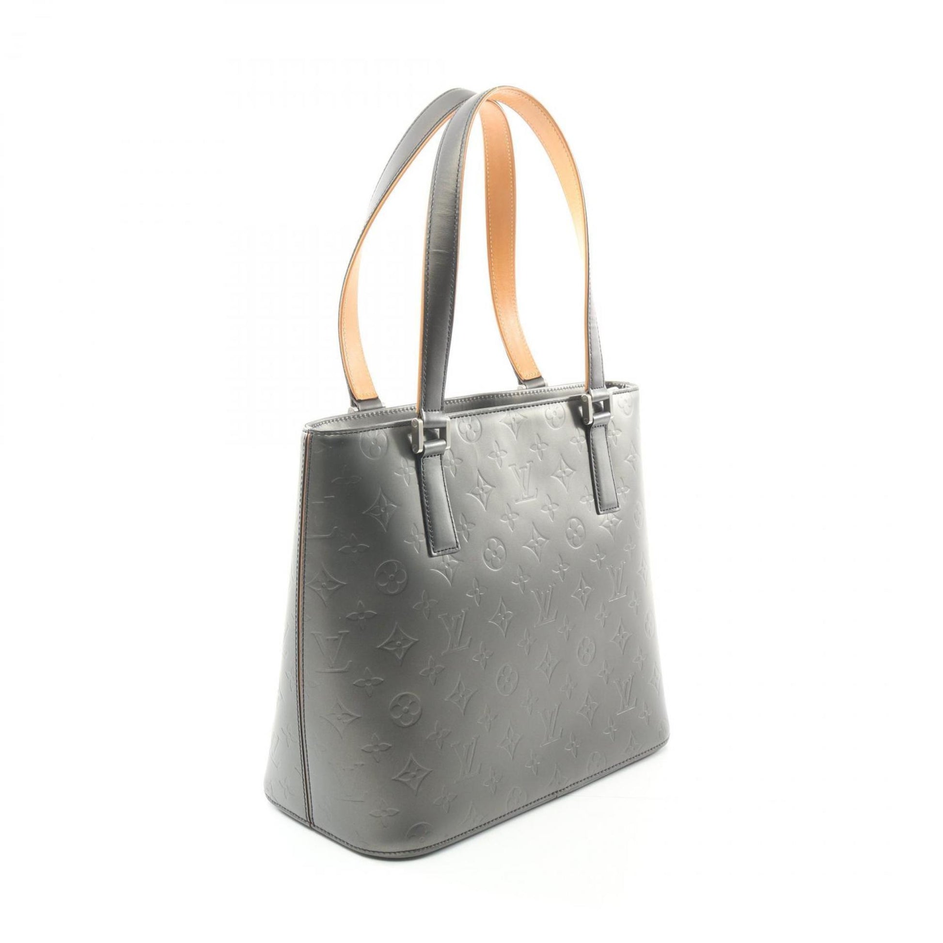 Louis Vuitton Stockton, Black, Leather, handbag