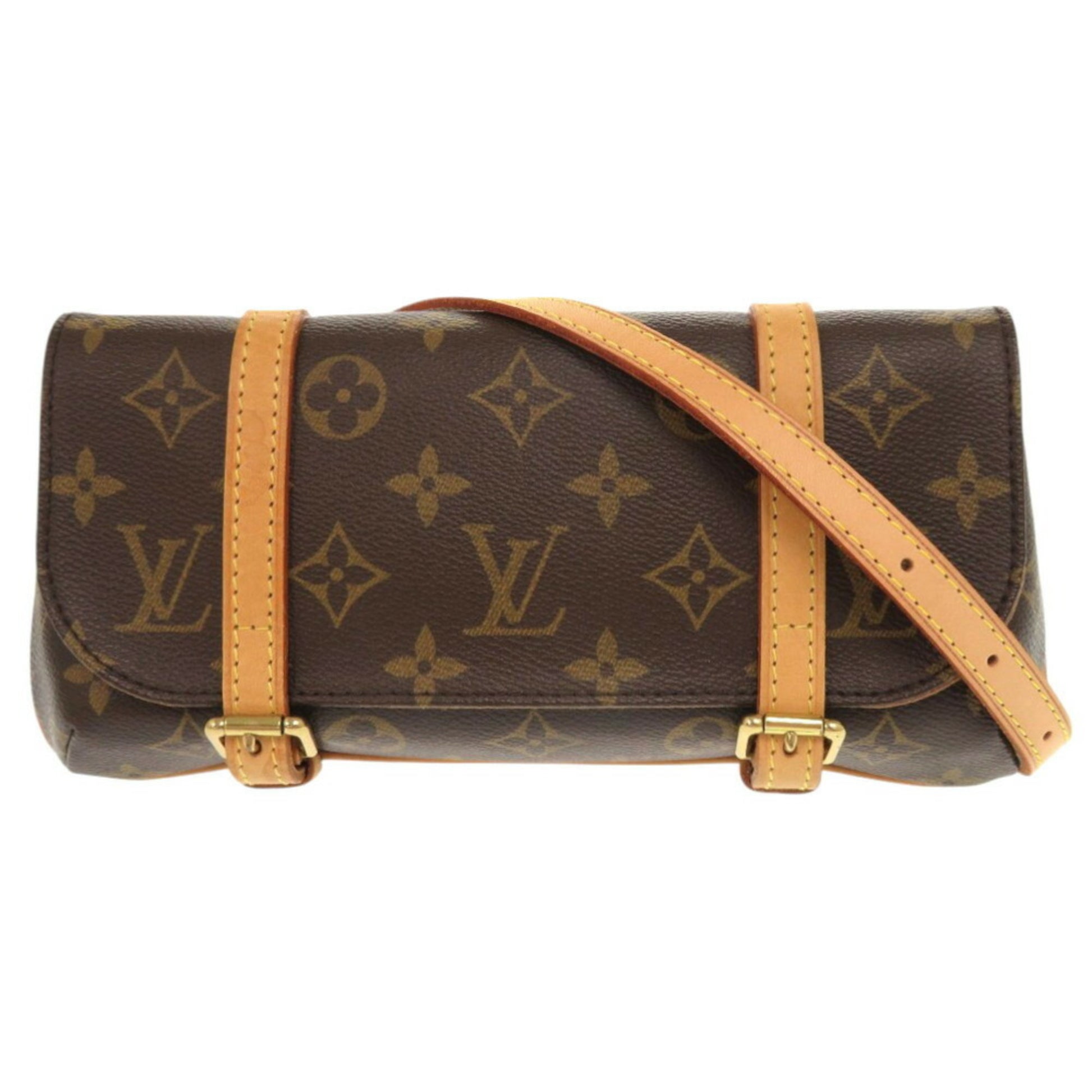 Louis Vuitton Marelle, Brown, Canvas, clutch