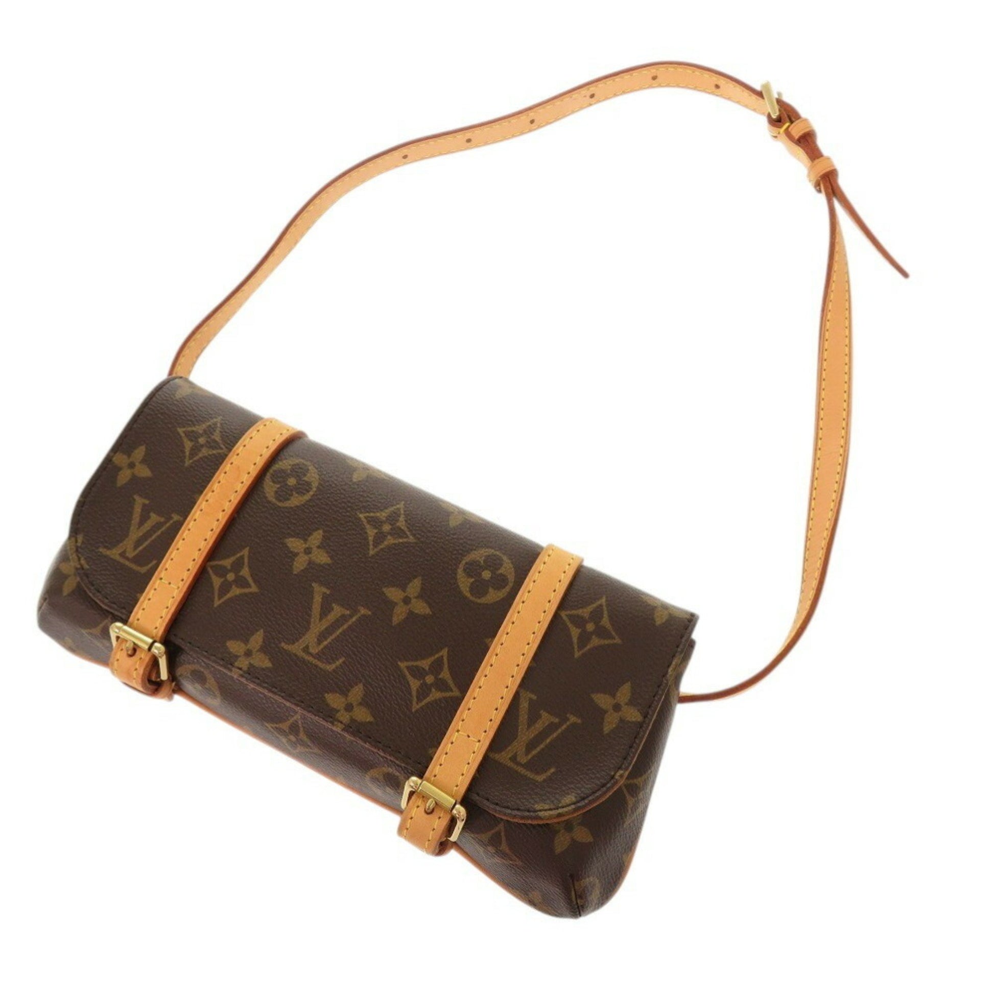 Louis Vuitton Marelle, Brown, Canvas, clutch