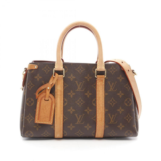 Louis Vuitton Soufflot, Brown, Leather, handbag