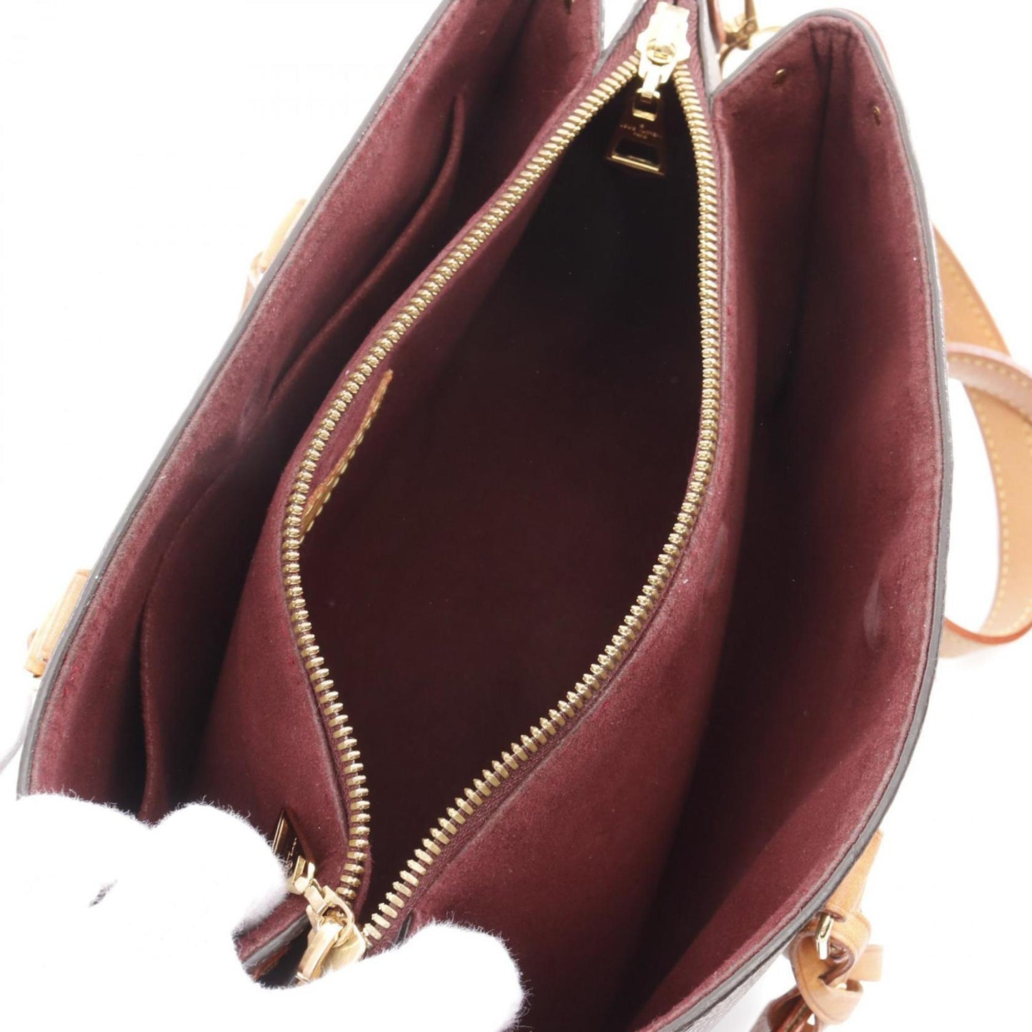 Louis Vuitton Soufflot, Brown, Leather, handbag
