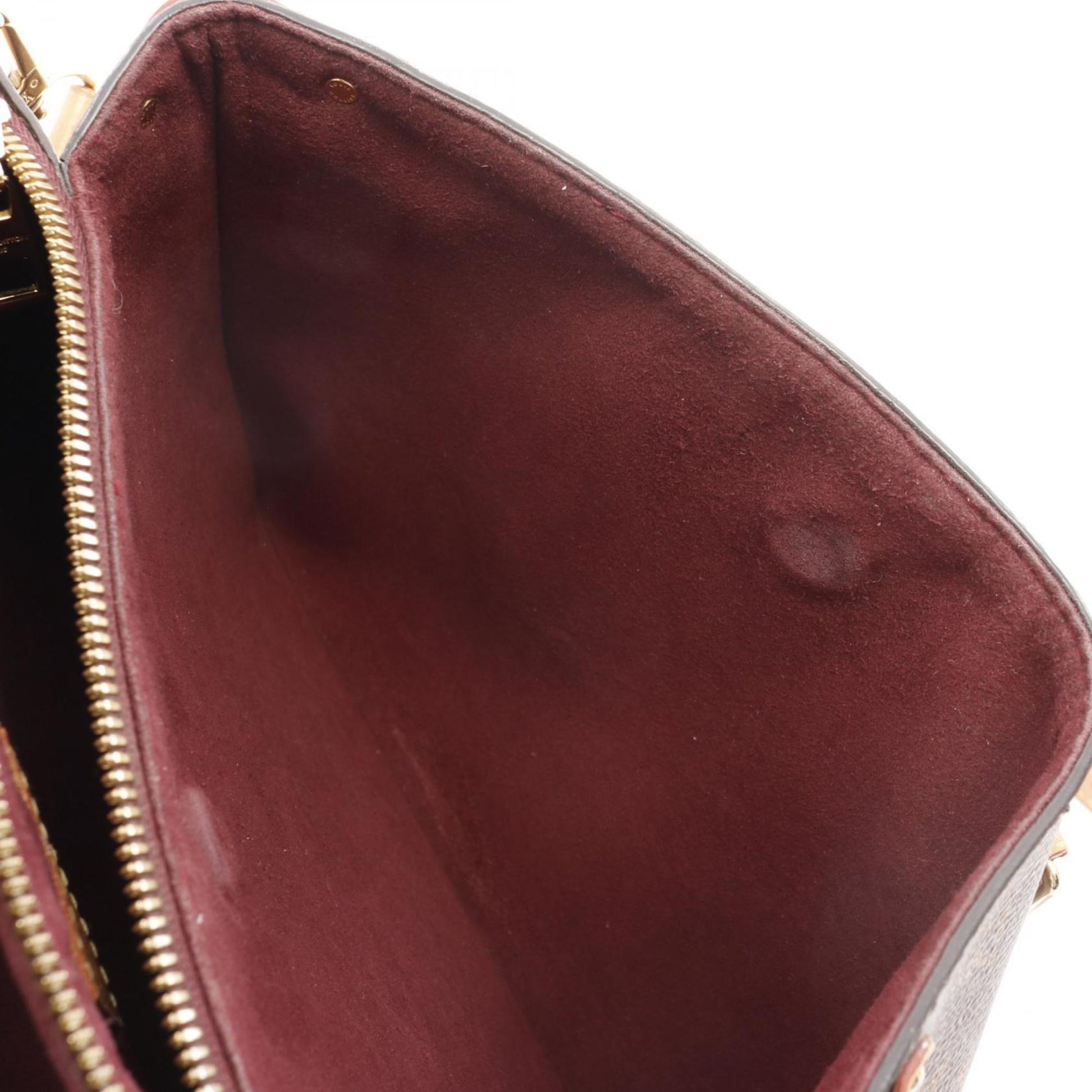 Louis Vuitton Soufflot, Brown, Leather, handbag