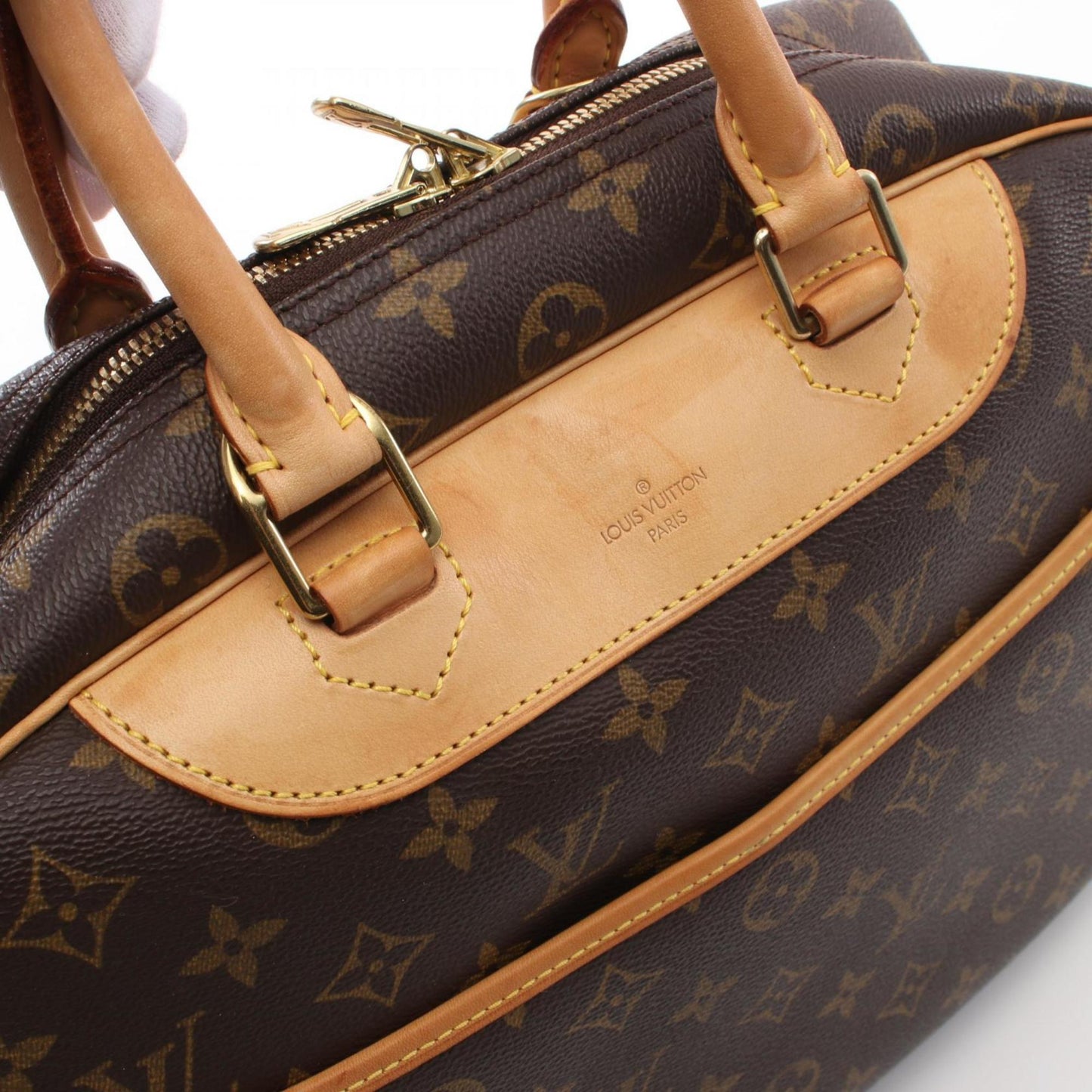 Louis Vuitton Deauville, Brown, Canvas, handbag