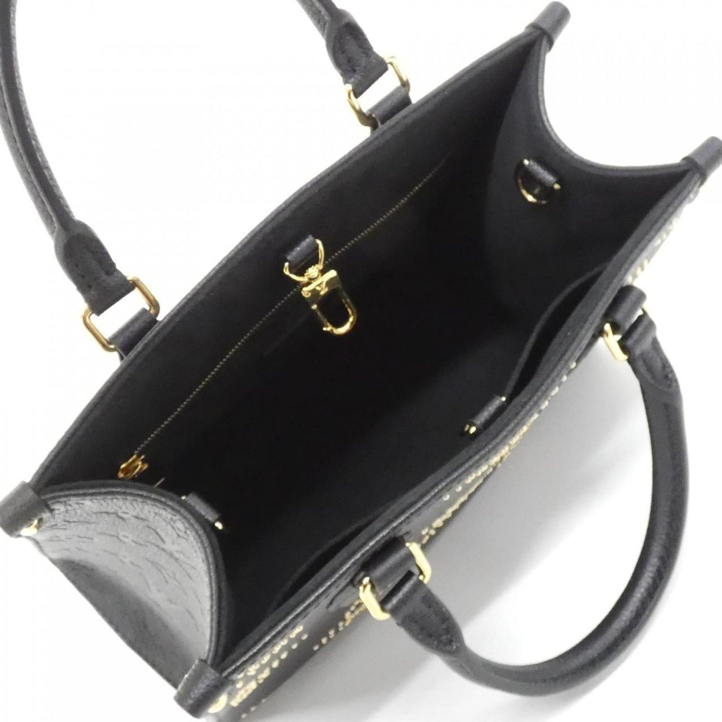 Louis Vuitton Onthego, Black, Canvas, handbag