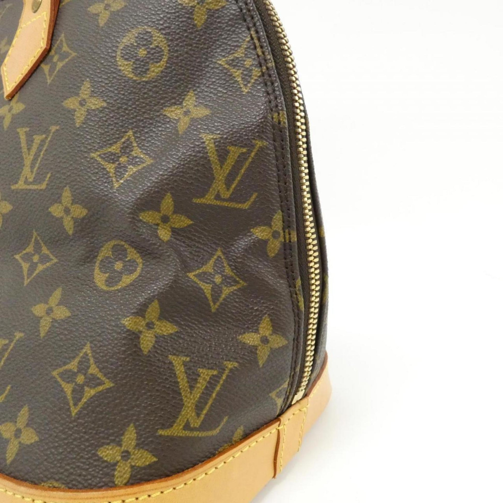 Louis Vuitton Alma, Brown, Canvas, handbag