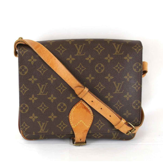 Louis Vuitton Cartouchière, Brown, Canvas, shoulder