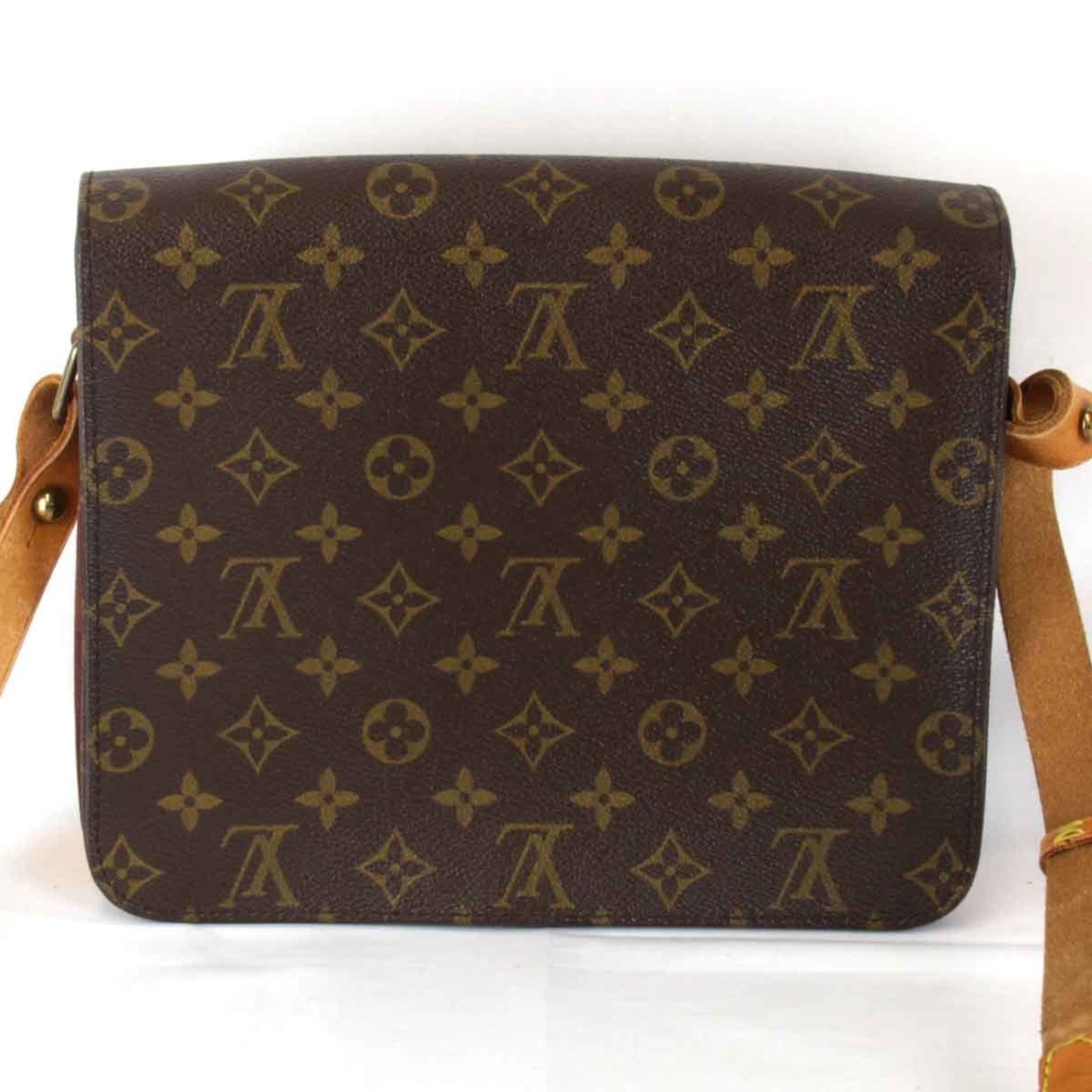 Louis Vuitton Cartouchière, Brown, Canvas, shoulder