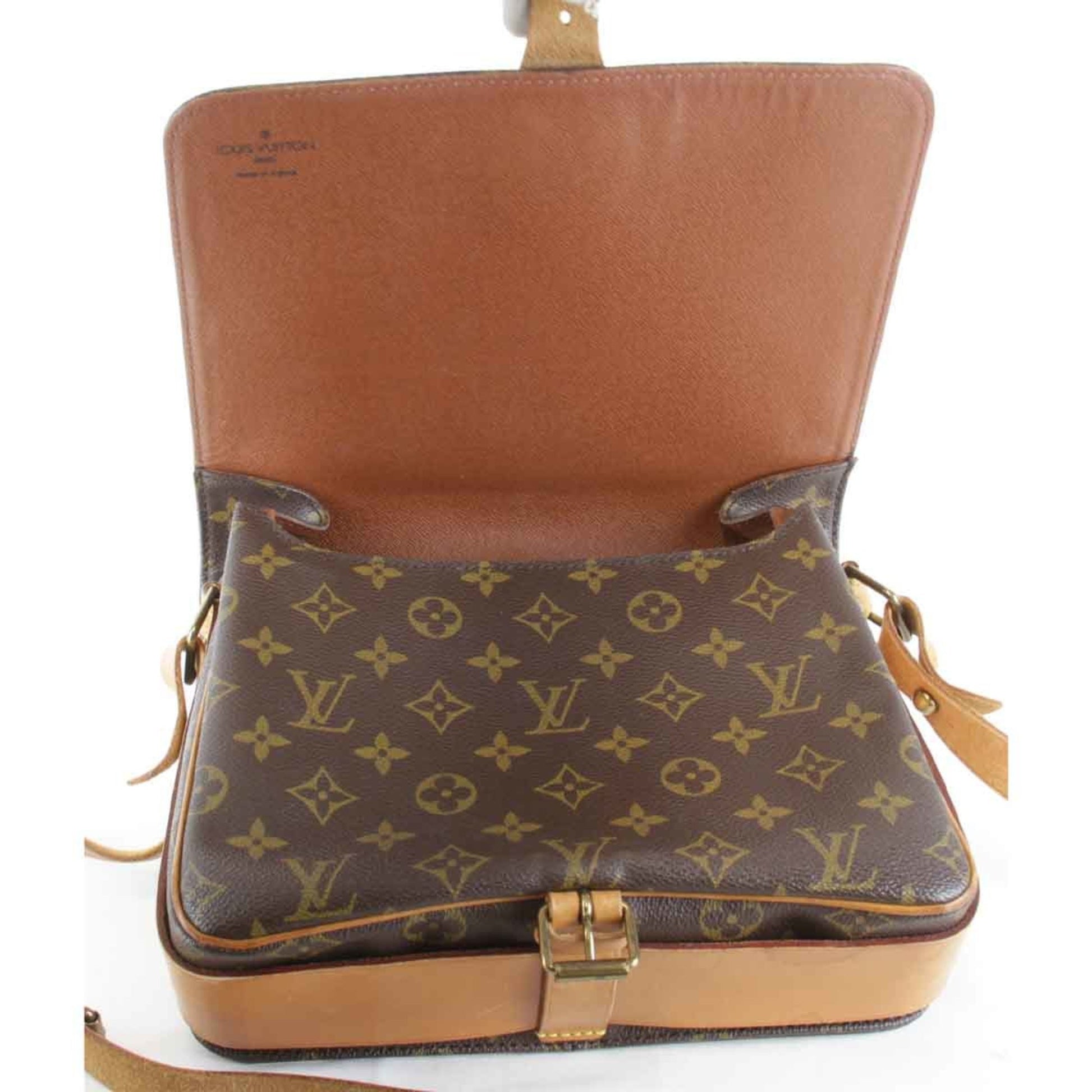 Louis Vuitton Cartouchière, Brown, Canvas, shoulder