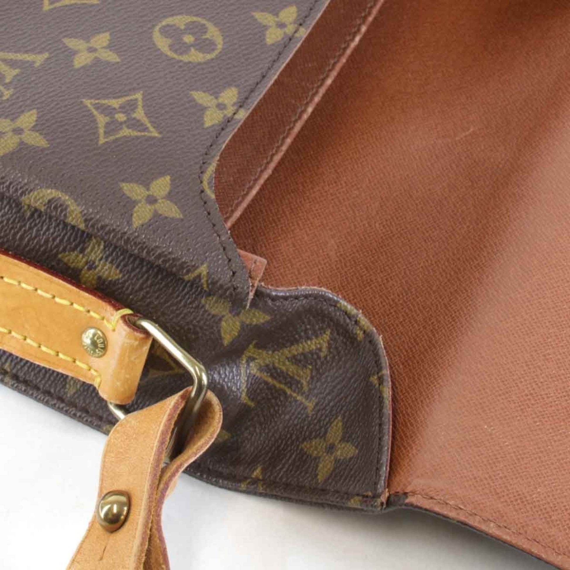 Louis Vuitton Cartouchière, Brown, Canvas, shoulder