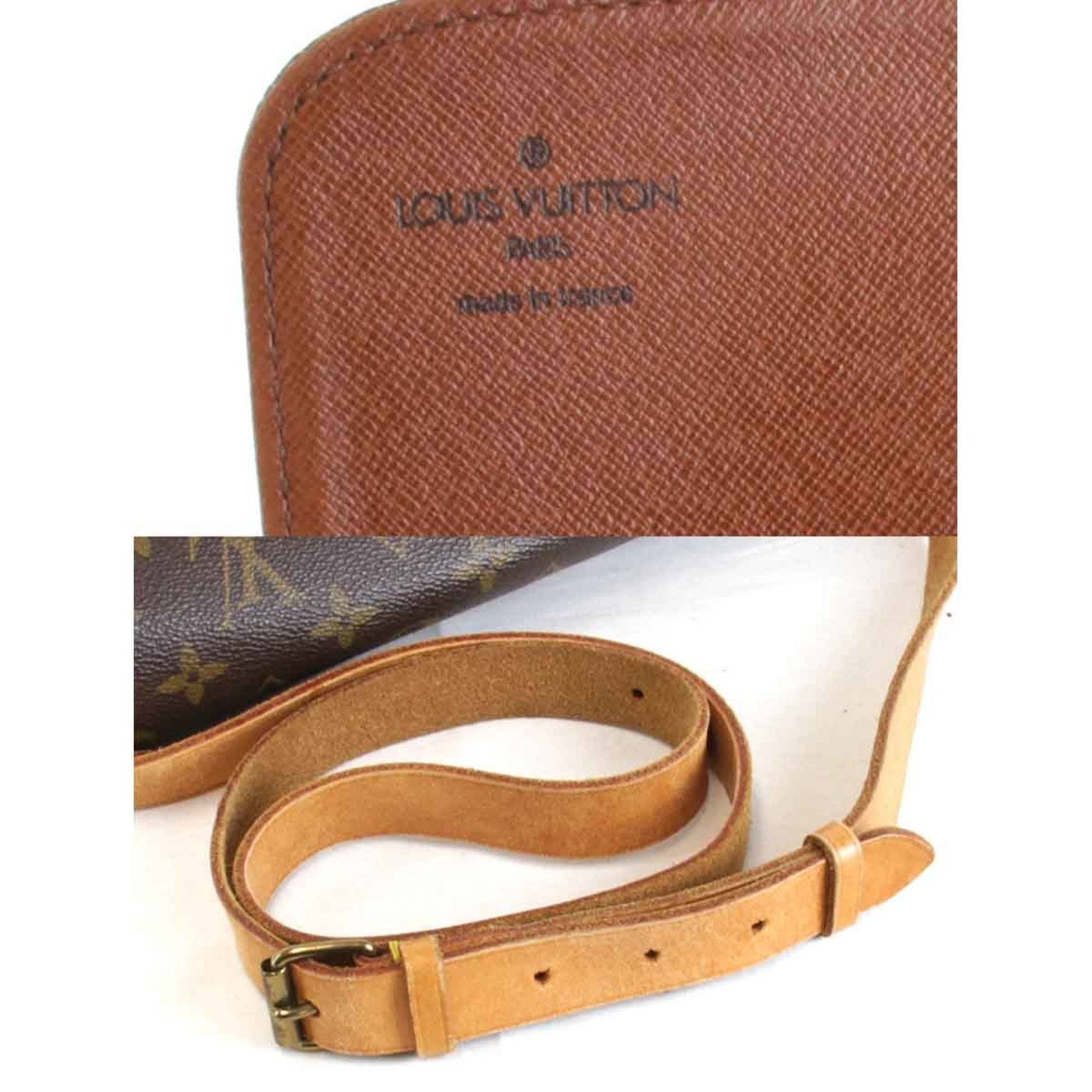 Louis Vuitton Cartouchière, Brown, Canvas, shoulder
