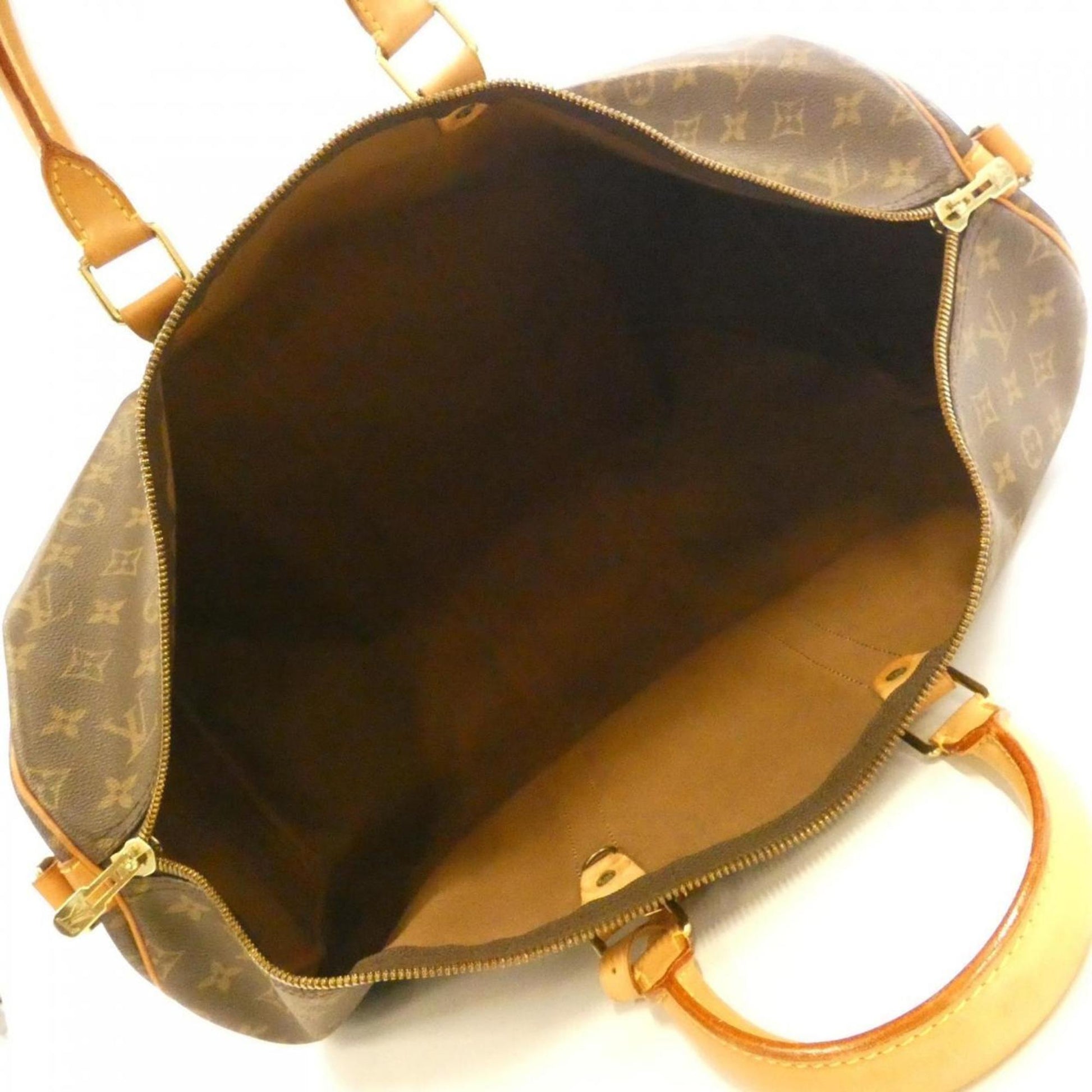 Louis Vuitton Keepall Bandouliere 55, Brown, Canvas, travel