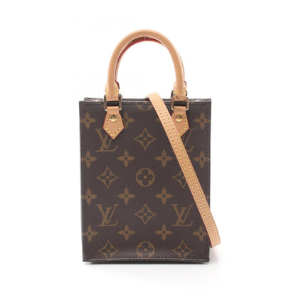 Louis Vuitton Sac Plat, Brown, Canvas, handbag