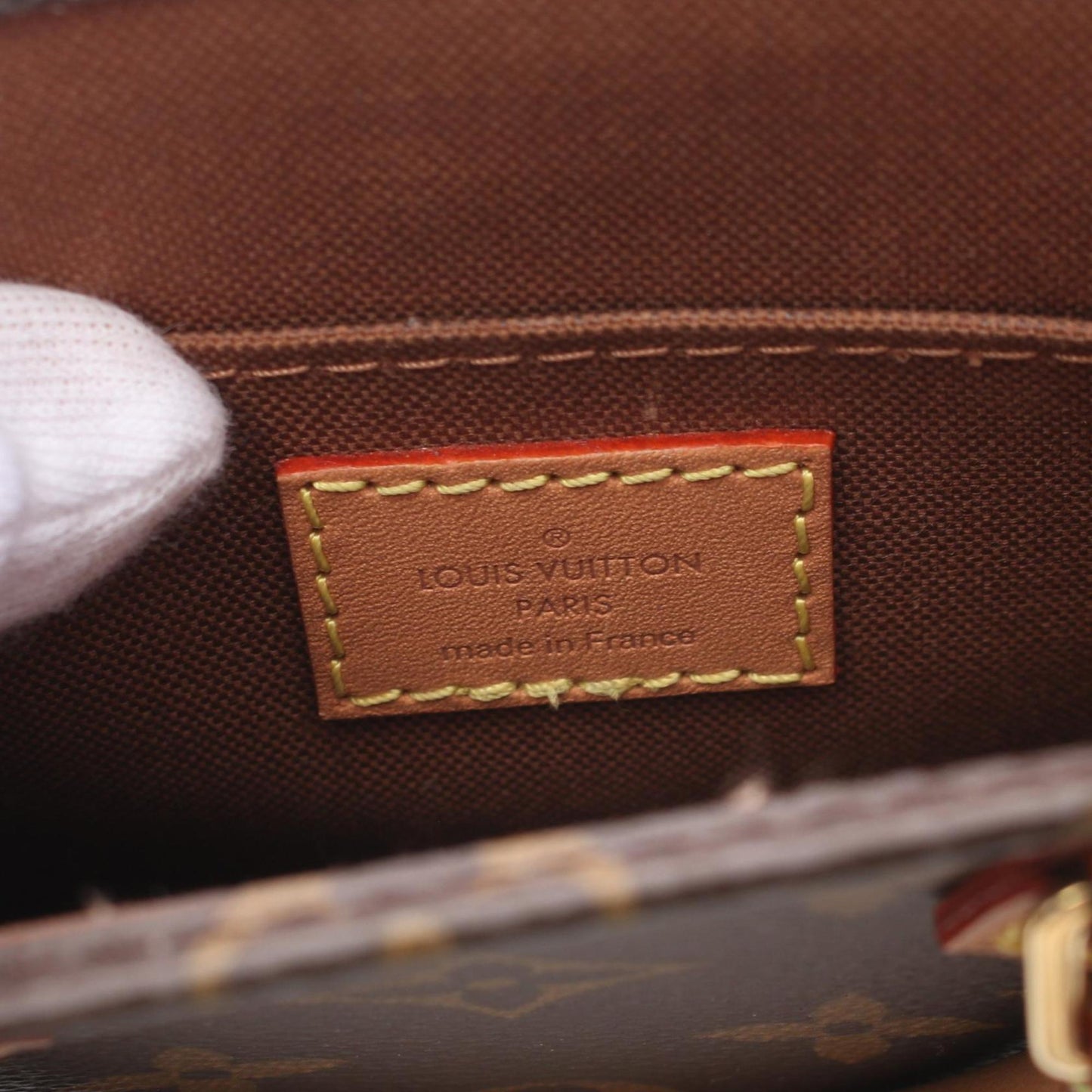 Louis Vuitton Sac Plat, Brown, Canvas, handbag