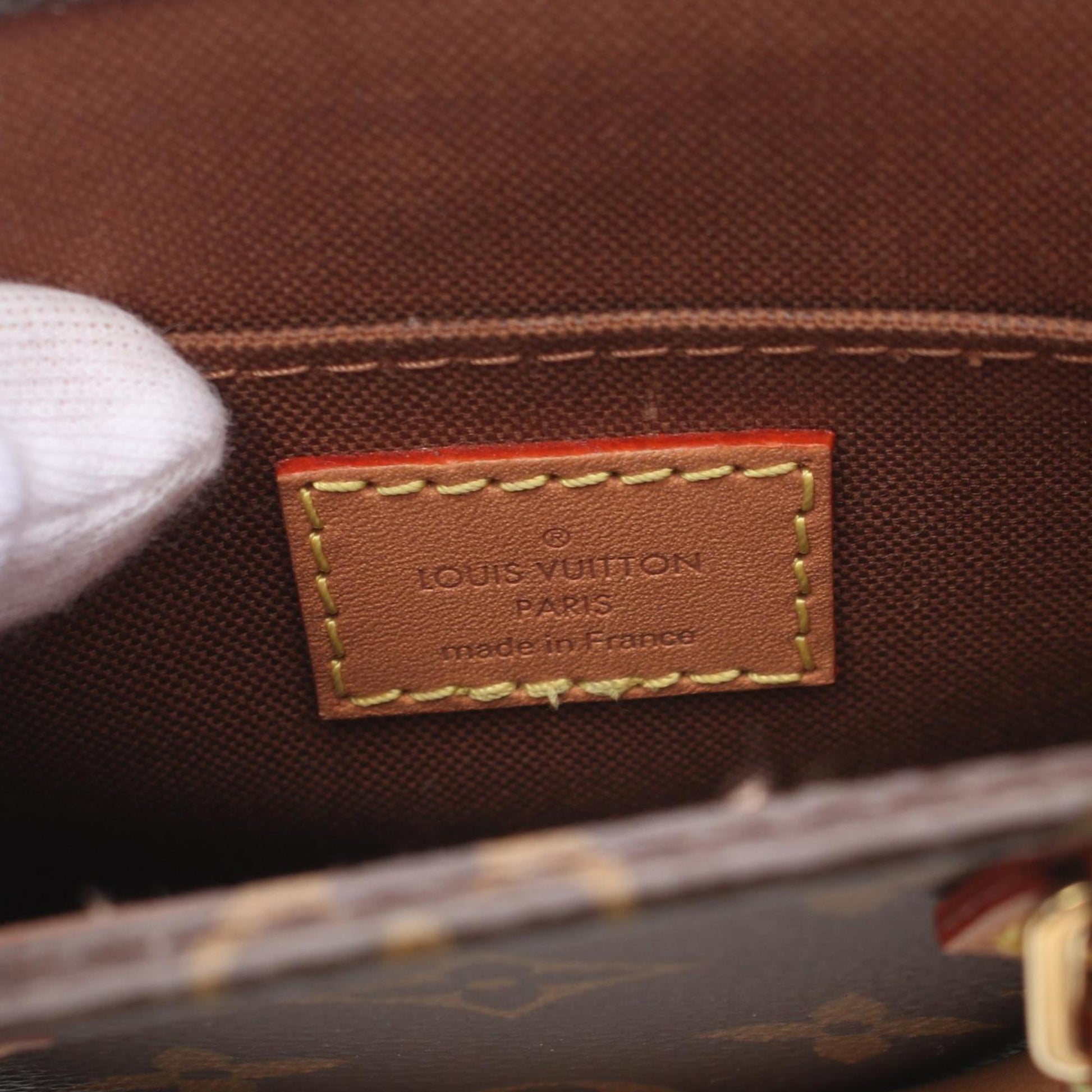 Louis Vuitton Sac Plat, Brown, Canvas, handbag