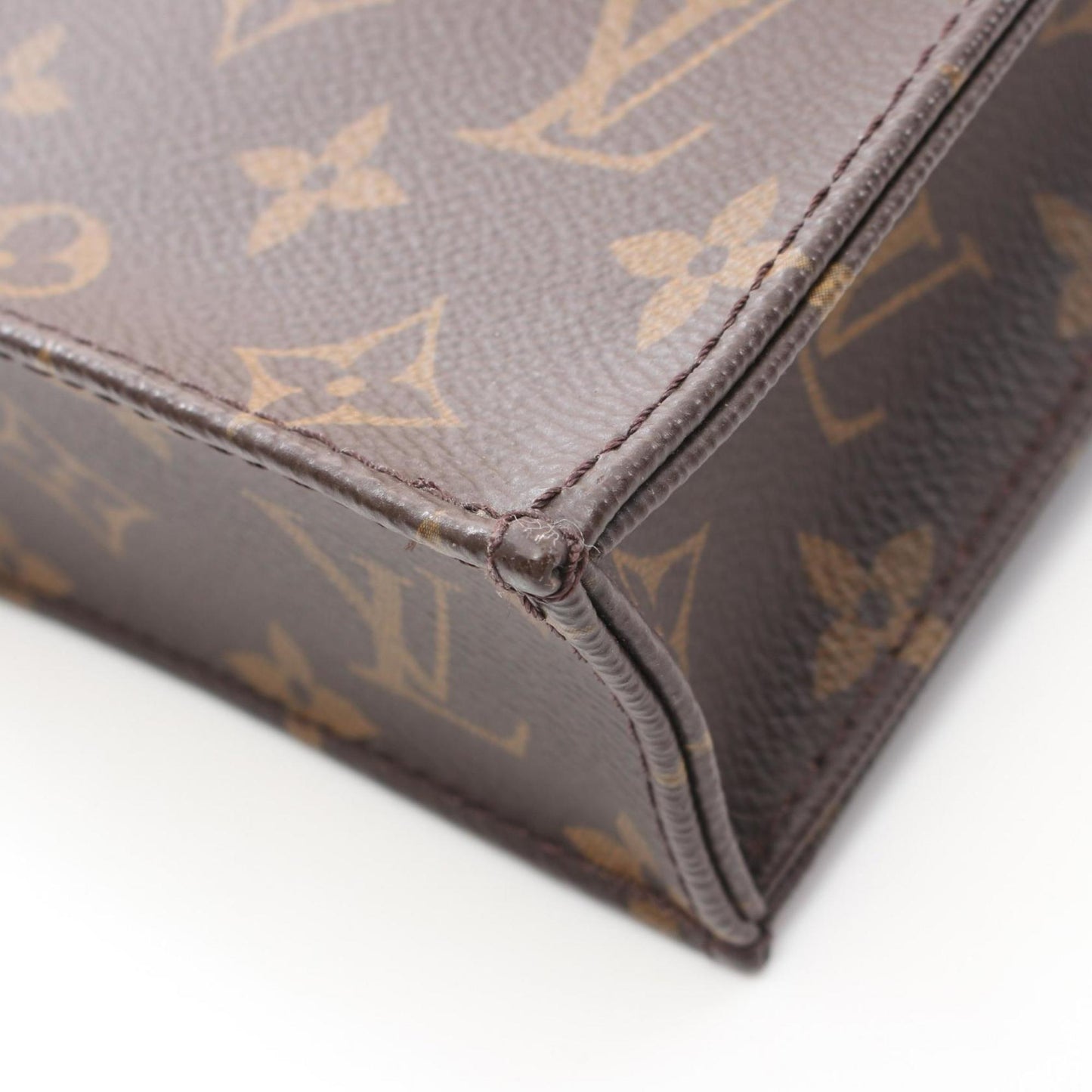 Louis Vuitton Sac Plat, Brown, Canvas, handbag