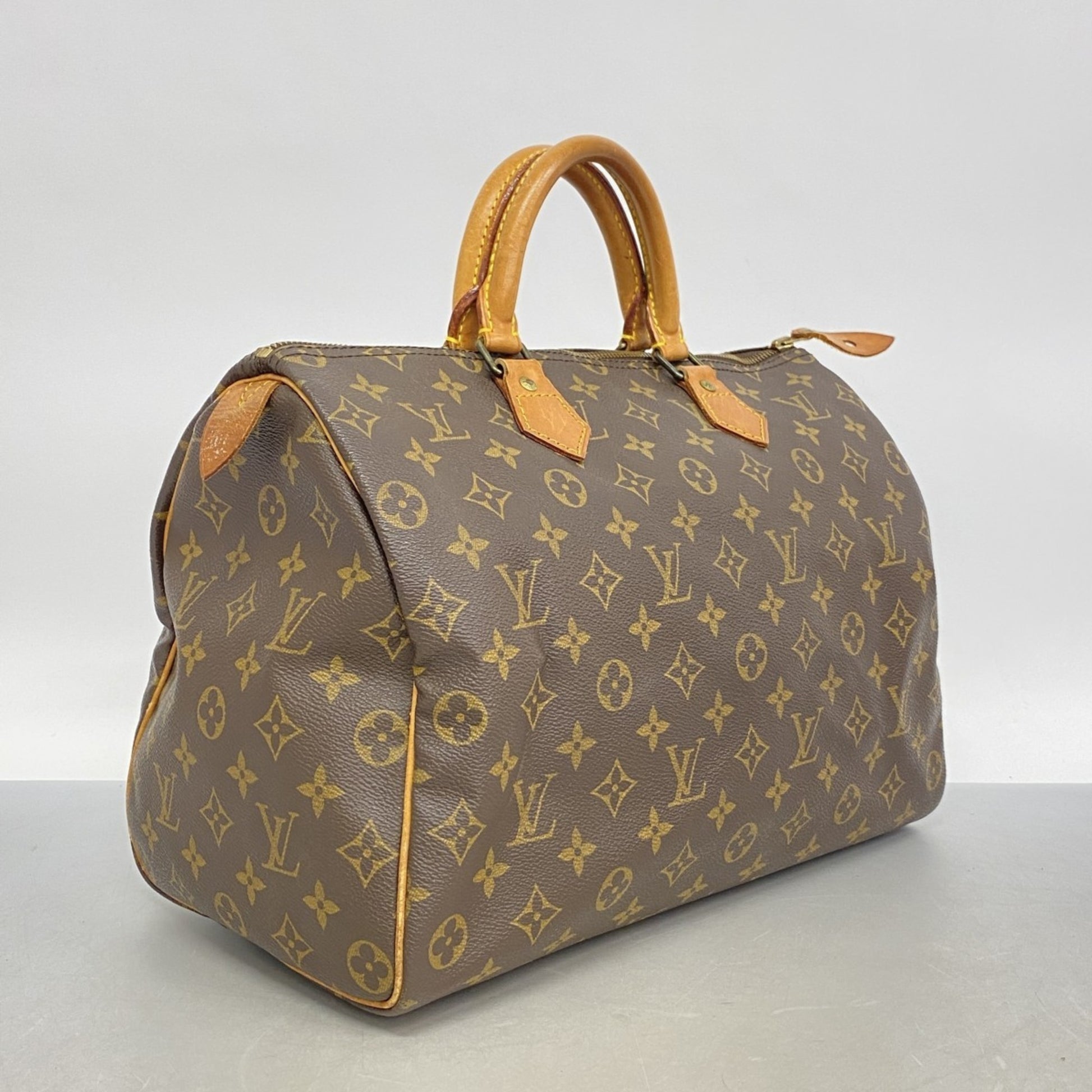 Louis Vuitton Speedy Handbag Monogram Canvas, BROWN, CANVAS, Handbag