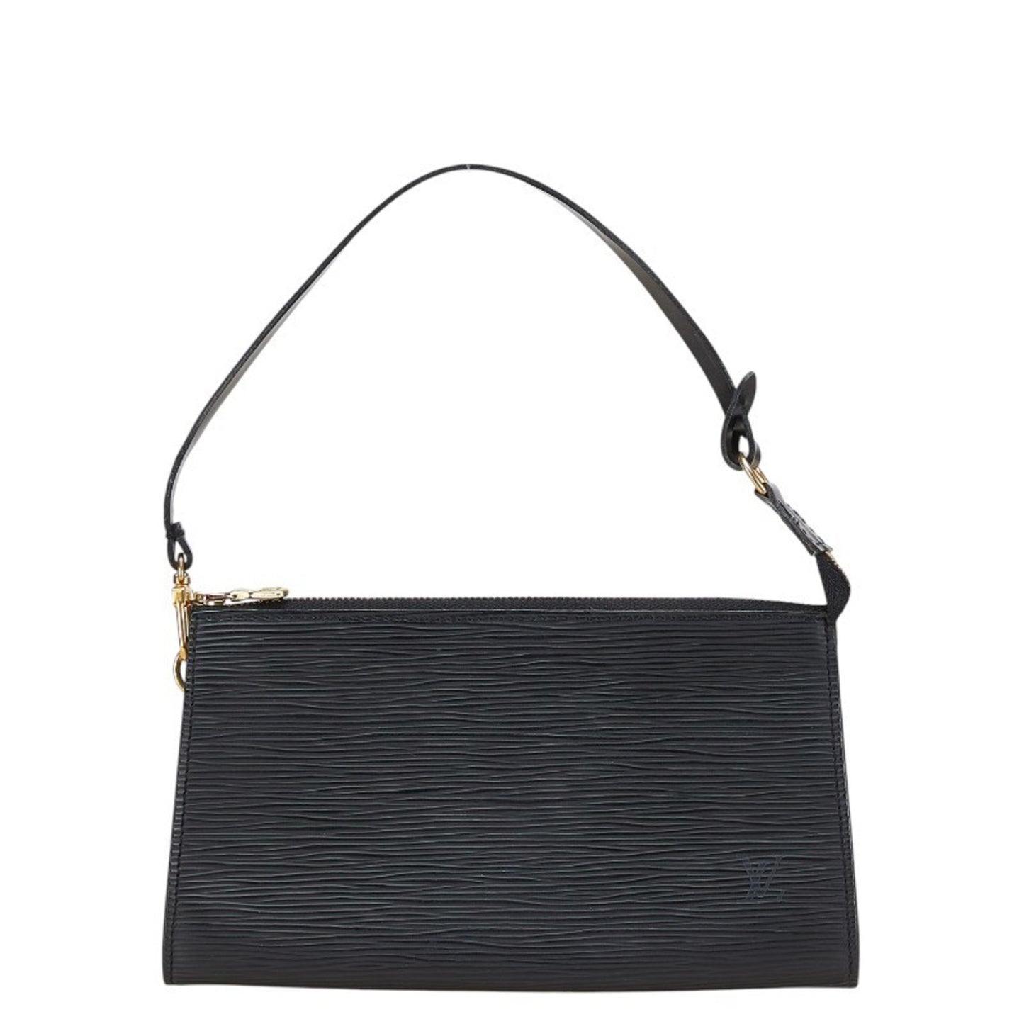 Louis Vuitton Pochette Accessoire, Black, Leather, clutch