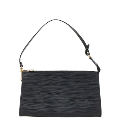 Louis Vuitton Pochette Accessoire, Black, Leather, clutch