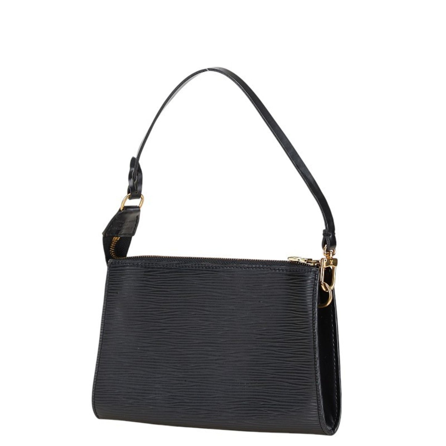 Louis Vuitton Pochette Accessoire, Black, Leather, clutch