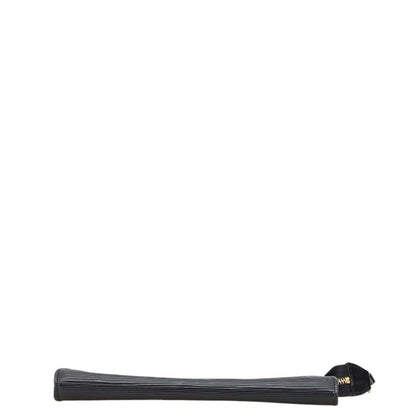 Louis Vuitton Pochette Accessoire, Black, Leather, clutch