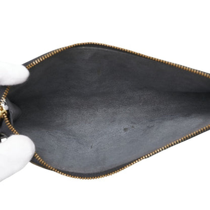 Louis Vuitton Pochette Accessoire, Black, Leather, clutch
