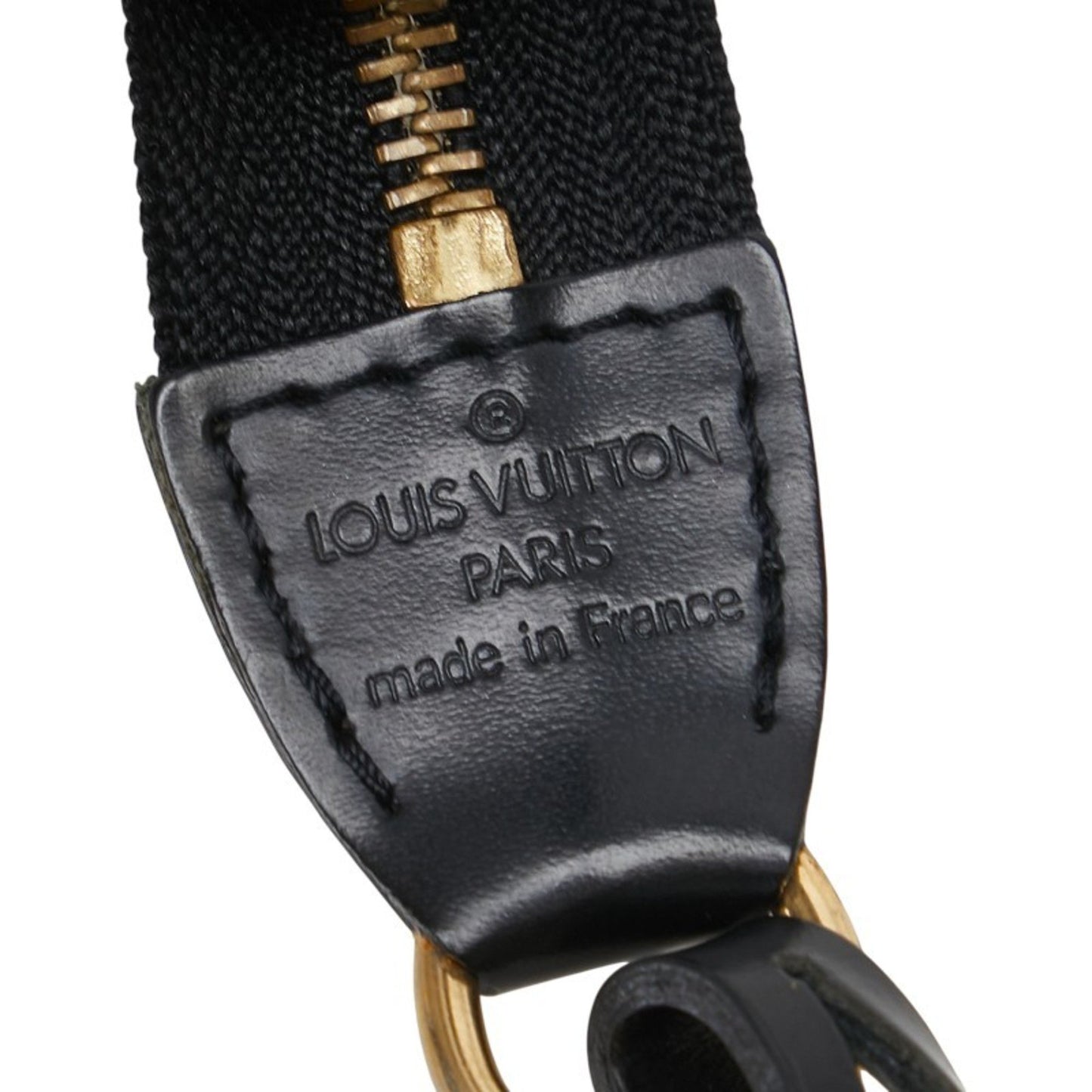 Louis Vuitton Pochette Accessoire, Black, Leather, clutch