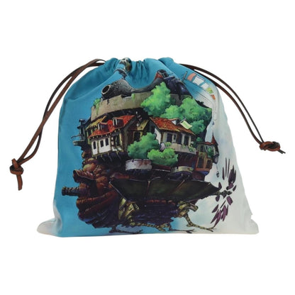 Loewe Paula Drawstring Printed Canvas, Blue, Canvas, Clutch