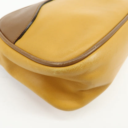 Prada Shoulder Leather, Yellow, Leather, Shoulder Bag