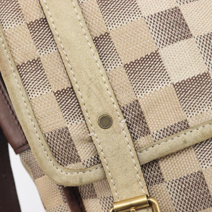Louis Vuitton Trotteur Damier Lune, White, Canvas, Handbag