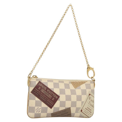 Louis Vuitton Pochette Accessoire, White, Canvas, clutch
