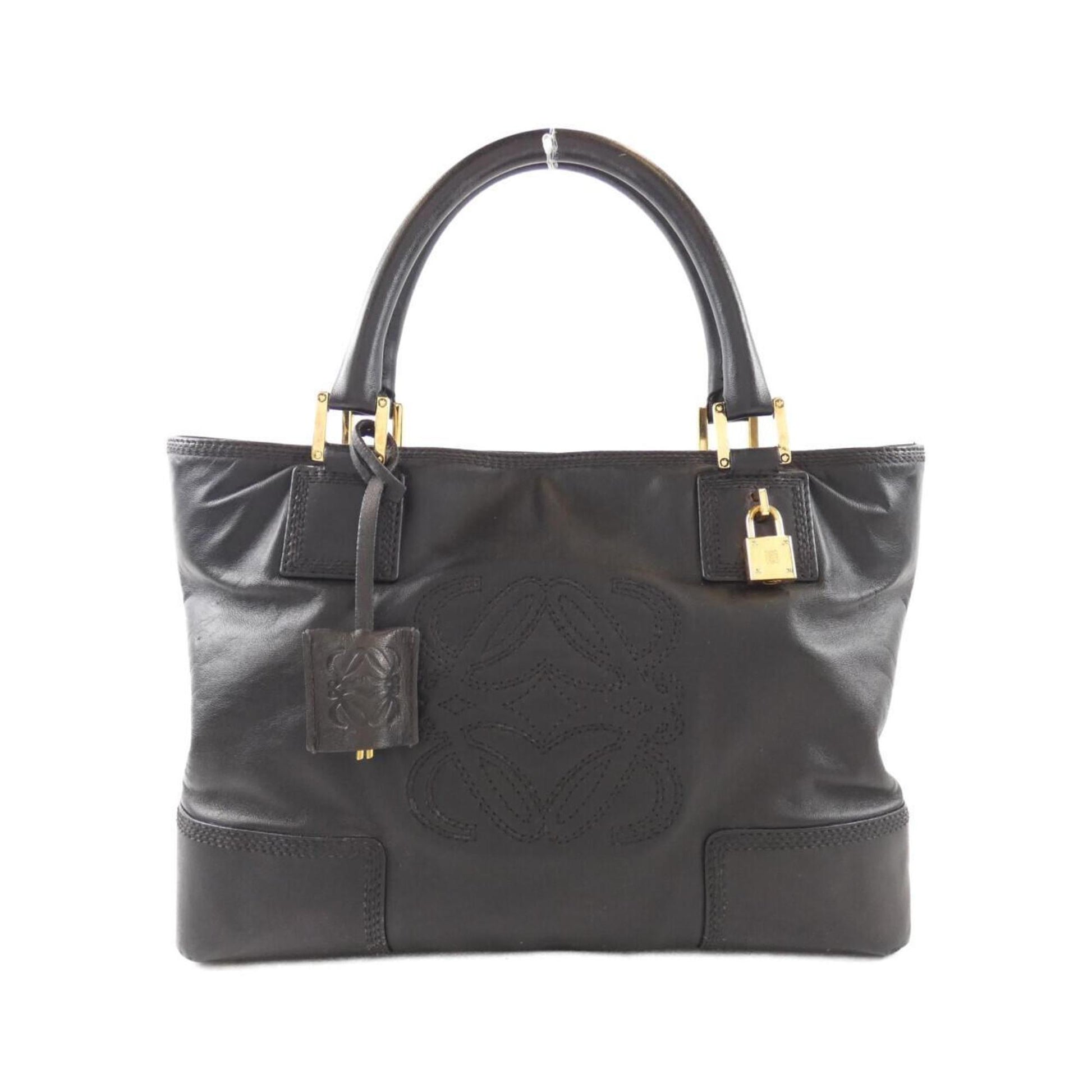 Loewe Amazona, Black, Leather, tote