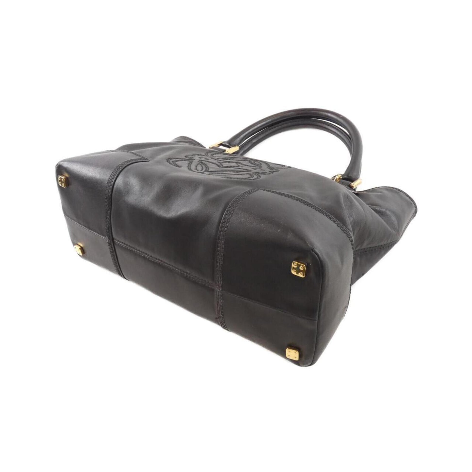 Loewe Amazona, Black, Leather, tote