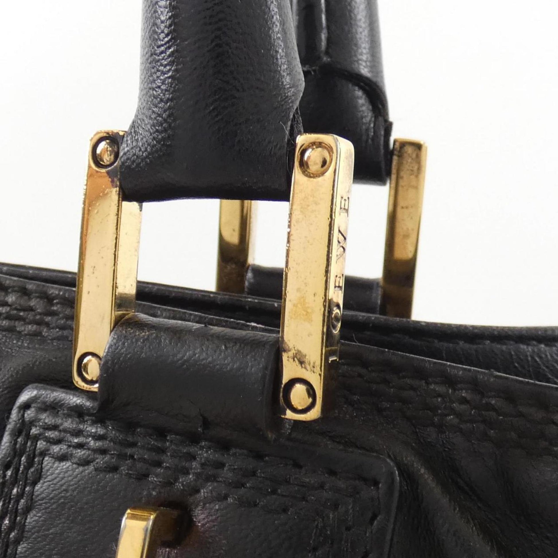 Loewe Amazona, Black, Leather, tote