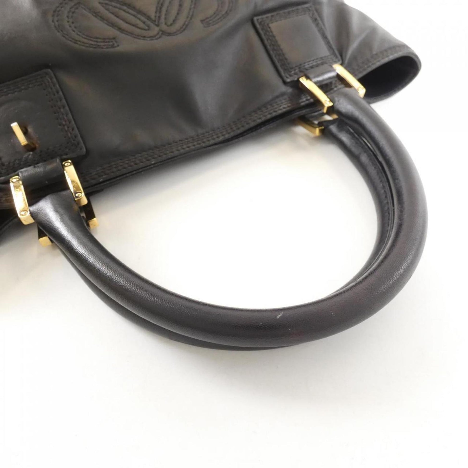 Loewe Amazona, Black, Leather, tote