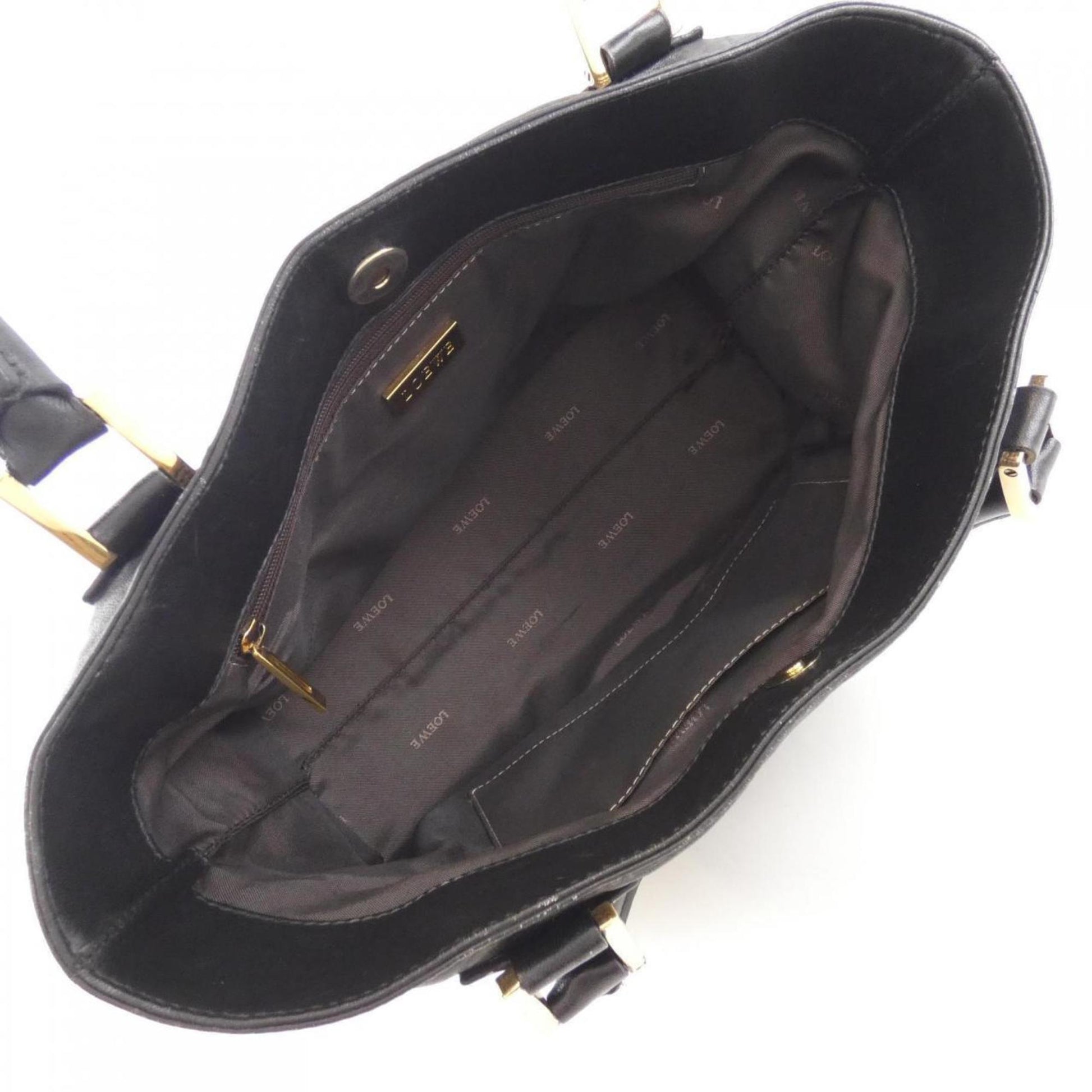 Loewe Amazona, Black, Leather, tote