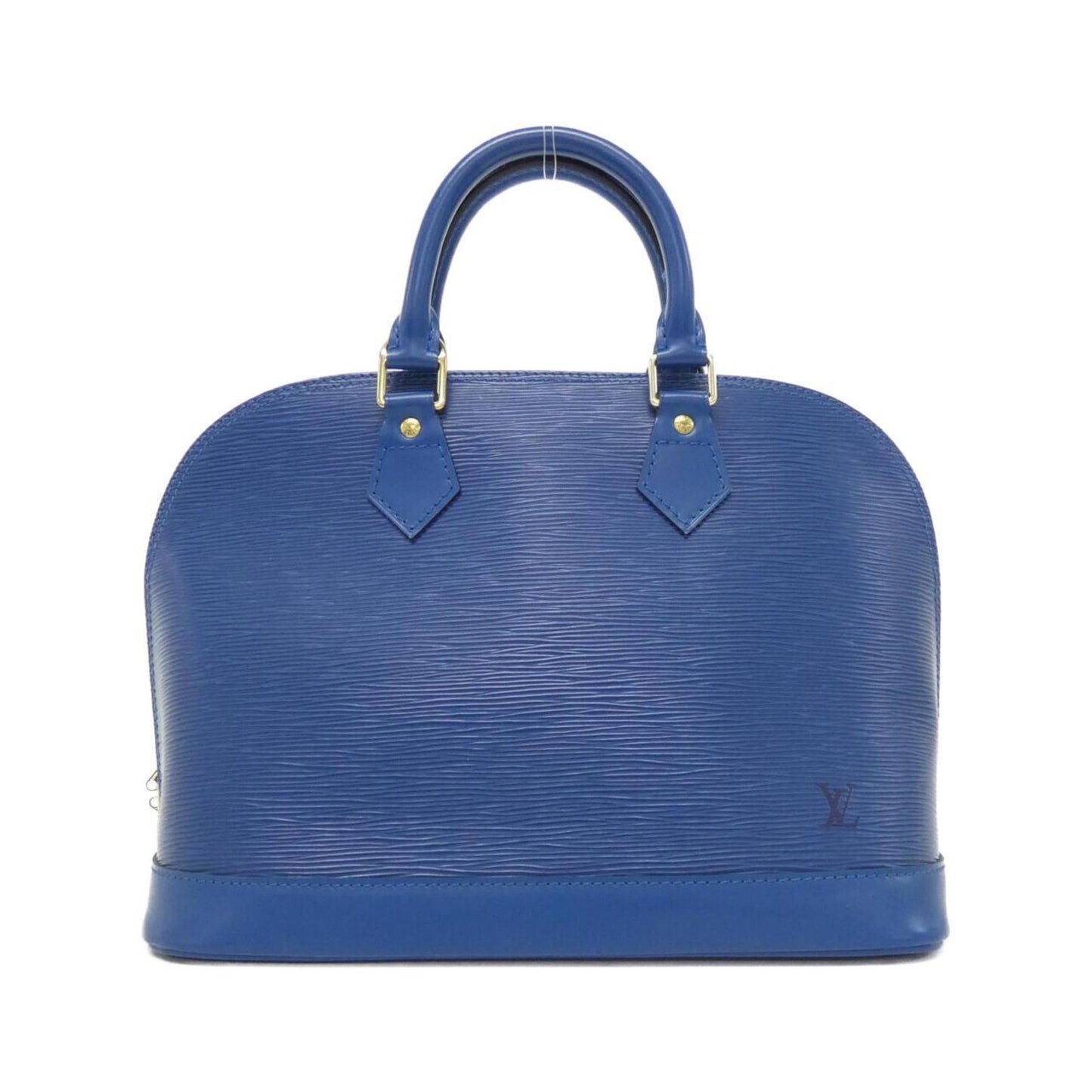 Louis Vuitton Alma, Blue, Leather, handbag