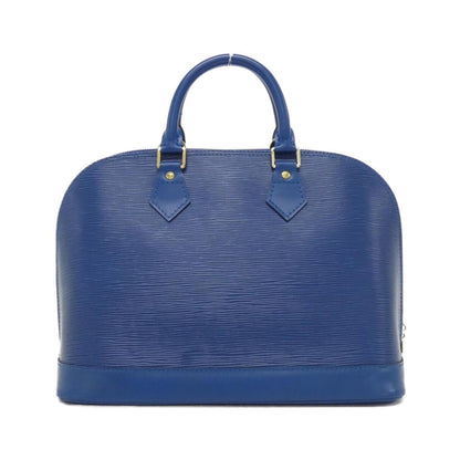 Louis Vuitton Alma, Blue, Leather, handbag