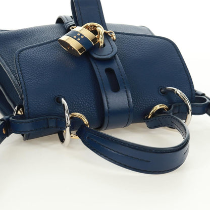 Chloe Aby Day Leather, Blue, Leather, Handbag