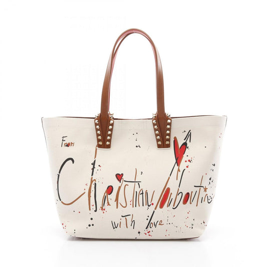 Christian Louboutin Cabata, Brown, Canvas, tote